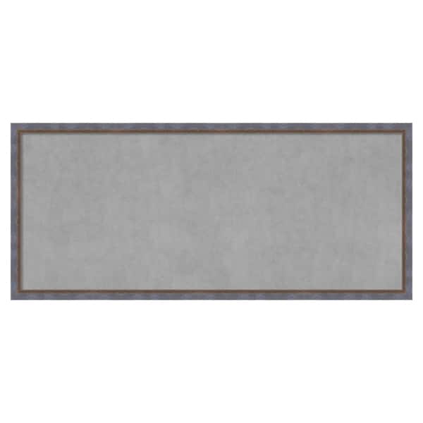 Amanti Art Two Tone Blue Copper 50 in. x 22 in Framed Magnetic Board