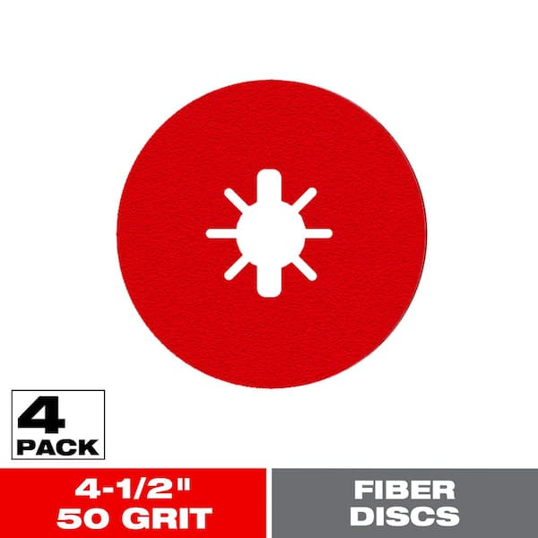 4-1/2 in. 50-Grit Fiber Disc (4-Pack)