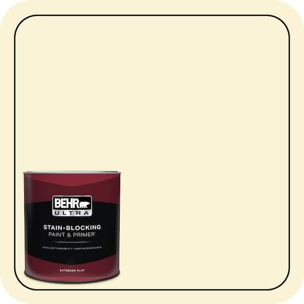 BEHR ULTRA 1 qt. #390A-2 Pina Colada Flat Exterior Paint & Primer