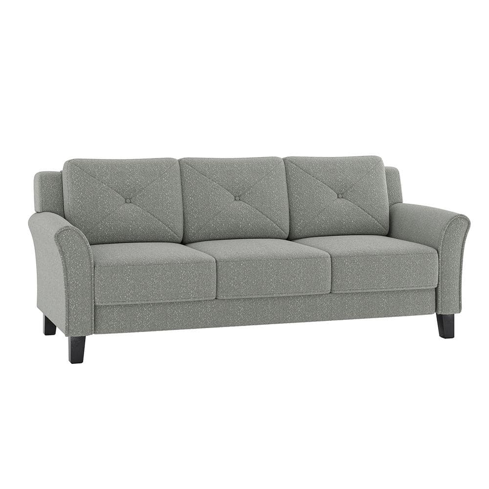 JAYDEN CREATION Bruce 79 in. Trasitional Lamb Wool Slipcovered Sofa ...