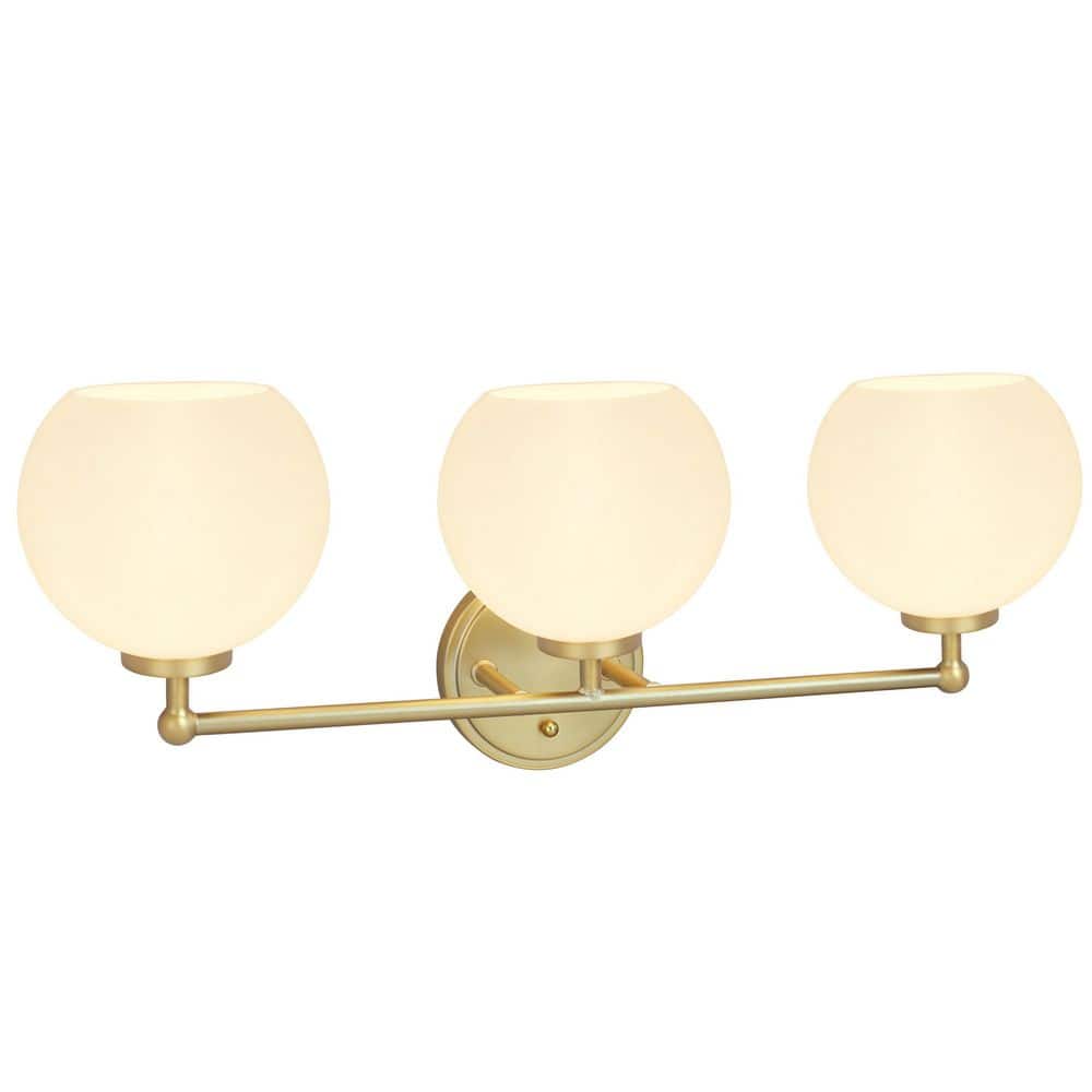 3-Light Gold Vanity Light with Opal Glass Shade price history on PriceWatchPro