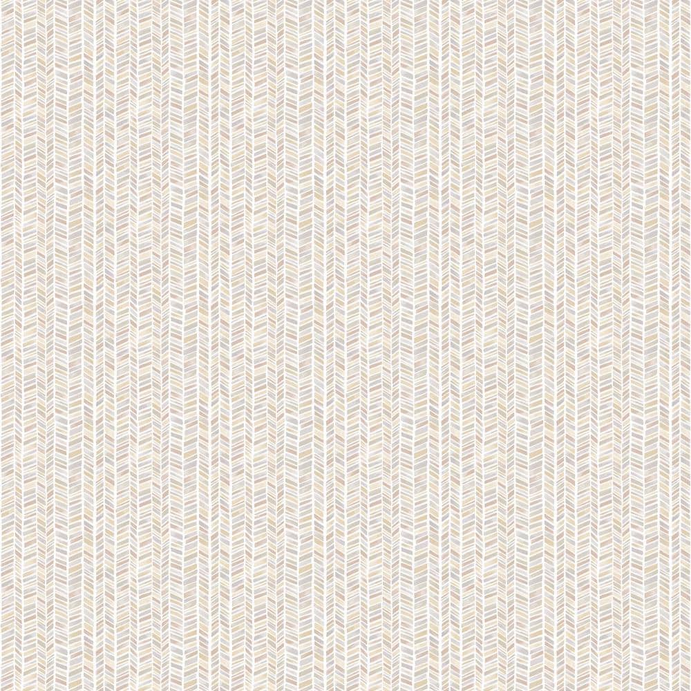Stained Glass Stripe Taupe/Beige Matte Finish Non-Woven Paper Non-Pasted Wa