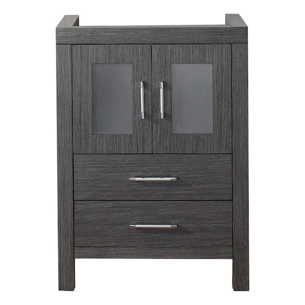 Virtu USA Dior 24 in. W x 18 in. D x 33 in. H Single Sink Bath Vanity Cabinet without Top in Zebra Gray