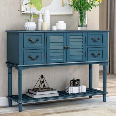 Small Blue Console Table Clearance 54, Teal Console Table With Drawers