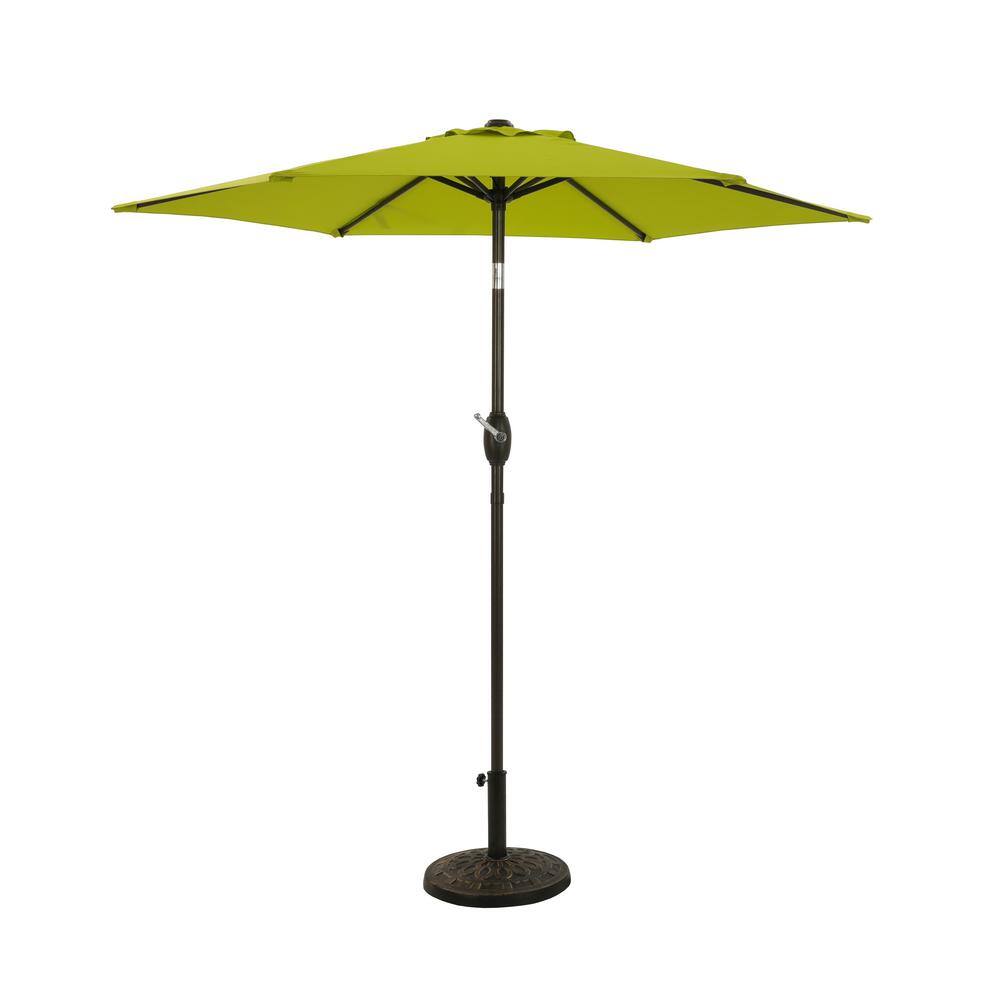 7.5 ft. Steel Market Patio Umbrella in Lemon Green