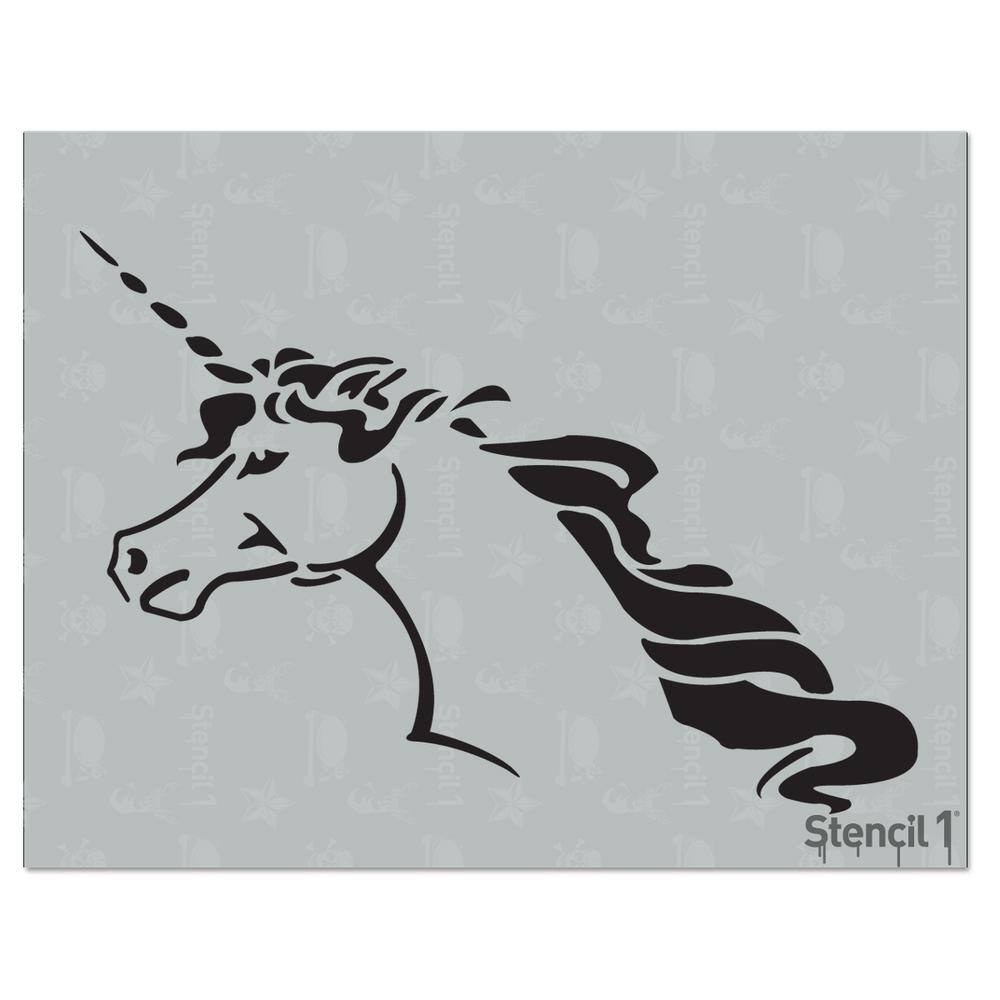 easy unicorn stencil