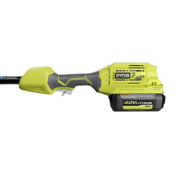 Ryobi 40V Expand-It Cordless Attachment Capable String Trimmer w/ Extra 5-Pack Pre-Cut Spiral Line, 4.0Ah Battery and Charger