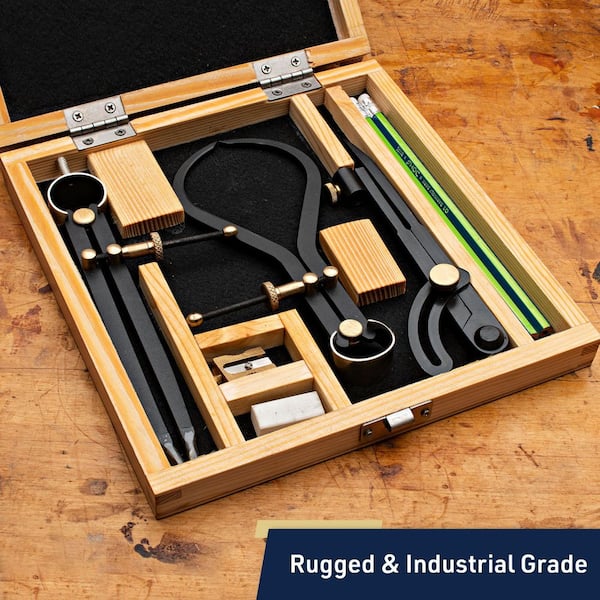 KINGS COUNTY TOOLS 7-Piece Caliper and Compass Set KC9120-01 - The