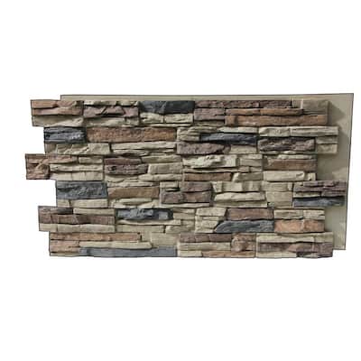 Lightning Ridge 48 in. x 24 in. Class A Fire Rated Faux Stone Siding Panel Finished Nature Spirit