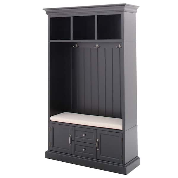 Royce Black 49 in. Hall Tree