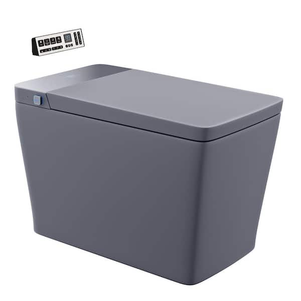 Concorde Smart 1-Piece 1.28 GPF Single Top Flush Square Toilet in Matte Gray