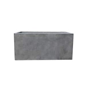 23.2''L Natural Concrete Long Rectangular Planter with Drainage Plug for Garden
