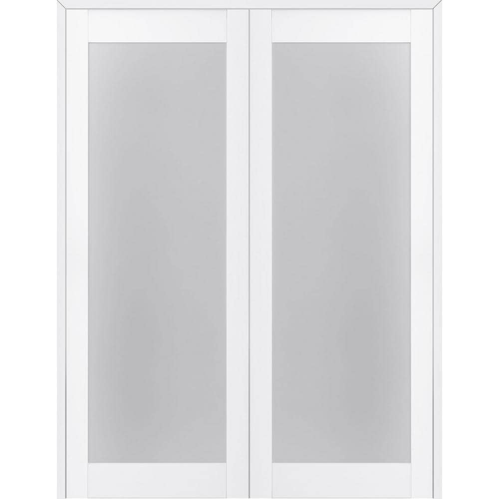 Belldinni Paola 72 in. x 80 in. Both Active Full Lite Frosted Glass ...