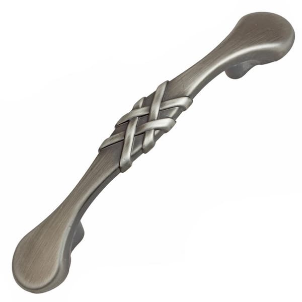 3 in. Center-to-Center Satin Pewter Braided Cabinet Pulls (10-Pack)