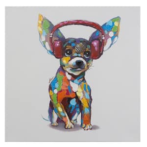 24 in. H x 24 in. W "Dog Beats IV" Artwork in Acrylic Canvas Wall Art
