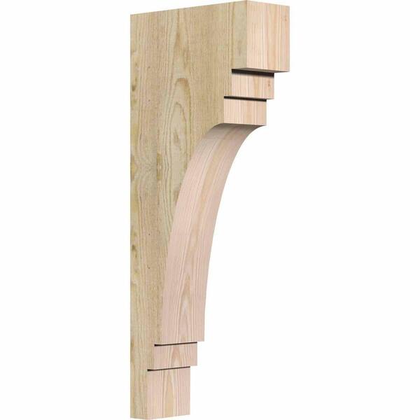 Ekena Millwork 4 in. x 10 in. x 26 in. Douglas Fir Pescadero Rough Sawn Corbel