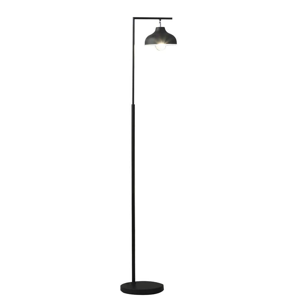Matte Black Metal Industrial Architect Floor Lamp, 63.25"