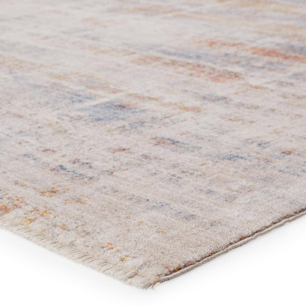 Aerin 8' x 10' Blue and Orange Abstract Synthetic Area Rug