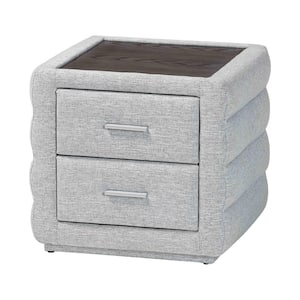 Cadmus Light Grey 2-Drawer Nightstand