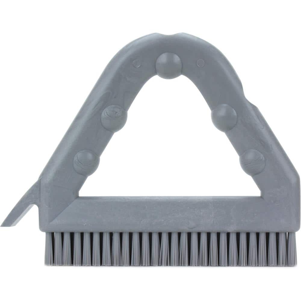 Sparta 9 in. Gray Polyester Tile and Grout Brush (4-Pack)