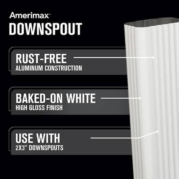3 in. x 4 in. x 10 ft. Natural Clay Aluminum Downspout