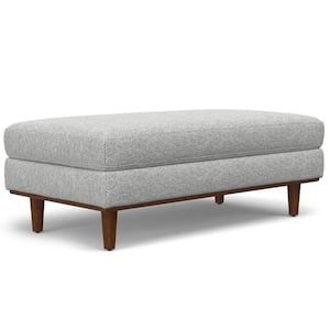 Morrison Mist Grey Mid Century Large Rectangular Ottoman