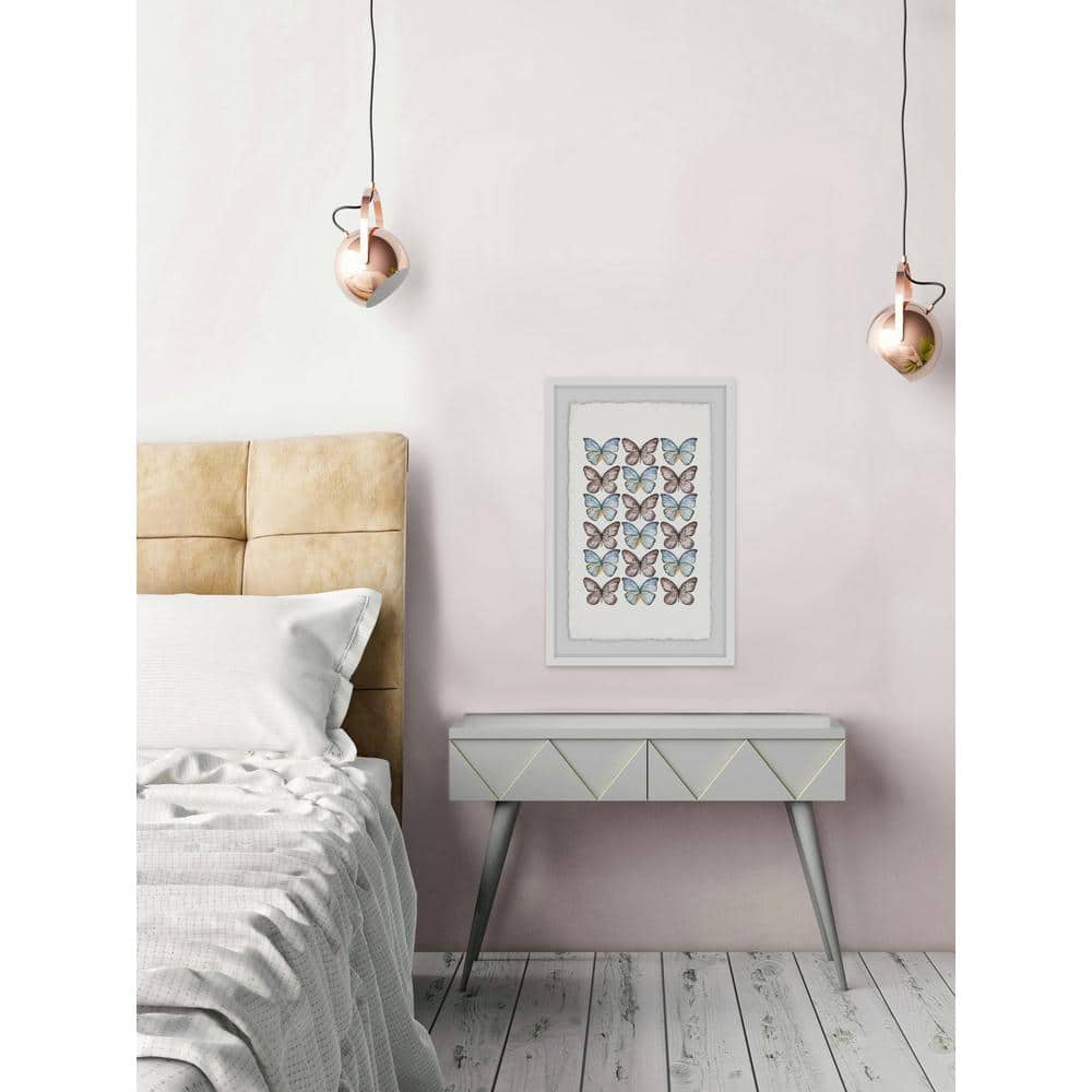 18 in. H x 12 in. W Butterflies in Rows by Marmont Hill Framed Printed