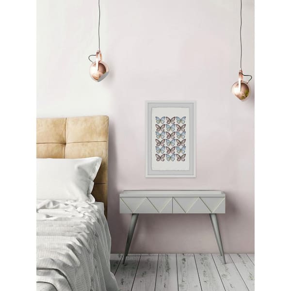 Unbranded 18 in. H x 12 in. W "Butterflies in Rows" by Marmont Hill Framed Printed Wall Art