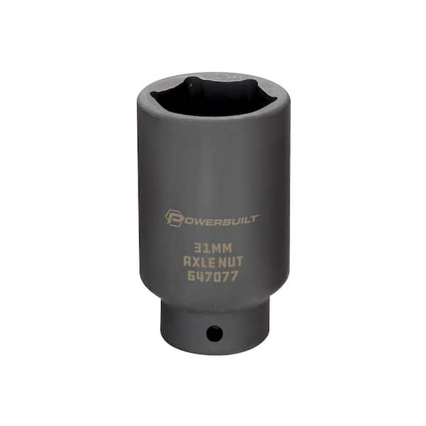 1/2 in. Drive 31 mm 6-Point Axle Nut Standard Socket