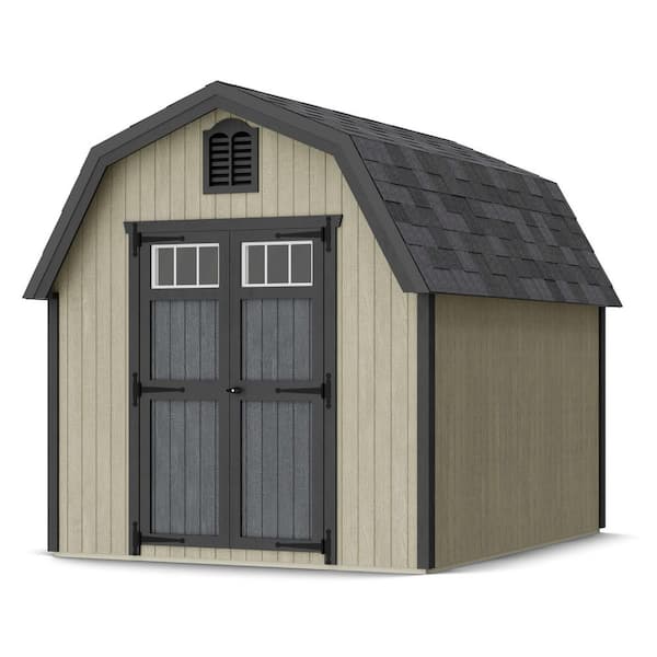 Colonial Greenfield 8 ft. x 10 ft. Outdoor Wood Storage Shed Do-It-Yourself Precut Kit with Floor (80 sq. ft.)