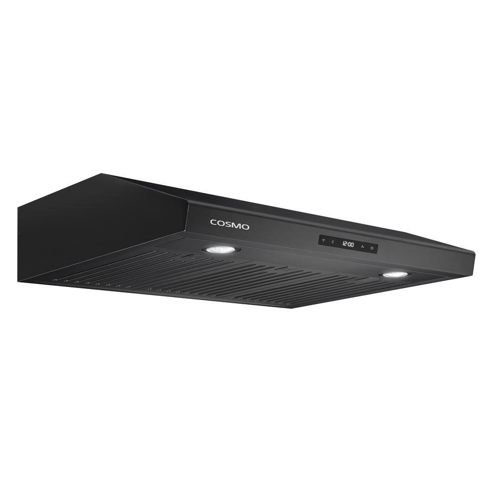 30-Inch Matte Black Stainless Steel Under Cabinet Range Hood