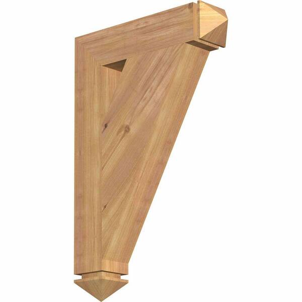 Ekena Millwork 5.5 in. x 30 in. x 22 in. Western Red Cedar Traditional Arts and Crafts Smooth Bracket
