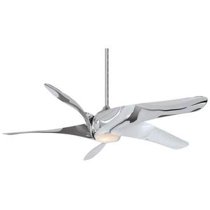Artemis XL5 62 in. Integrated LED Indoor Liquid Nickel Ceiling Fan with Light with Remote Control
