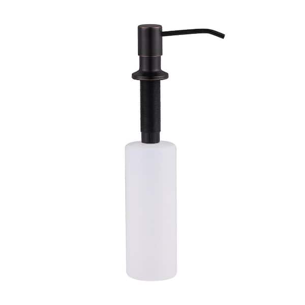Built in Soap Dispenser Stainless Steel Countertop Pump Head with 17 oz. Liquid Bottle in Brushed Nickel
