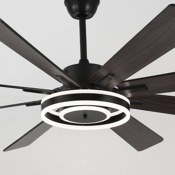 thumbnail image 2 of 72 Inch Flush Mount LED Ceiling Fan With Remote – 8 Blades, 3CCT, Dimmable 2 of 6