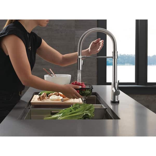 Delta Trinsic Spring Spout Touch2O Touchless Technology Single