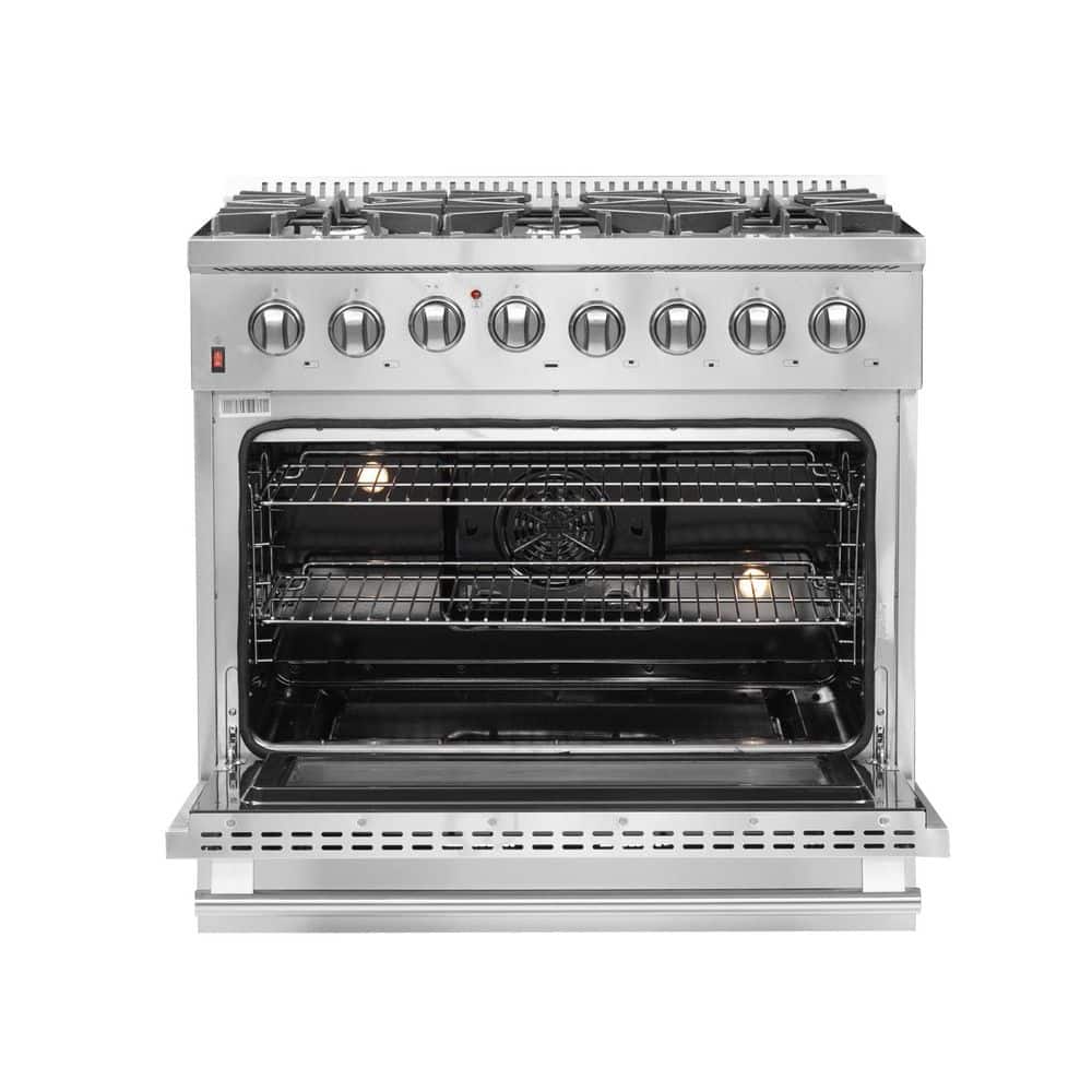 Galiano 36-inch Stainless Steel Dual Fuel Range with Griddle