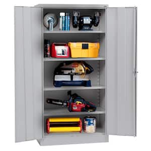 Steel Freestanding Garage Cabinet in Dove Gray (36 in. W x 72 in. H x 18 in. D)