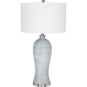 Clifden 30.5 in. Light Gray Indoor Table Lamp