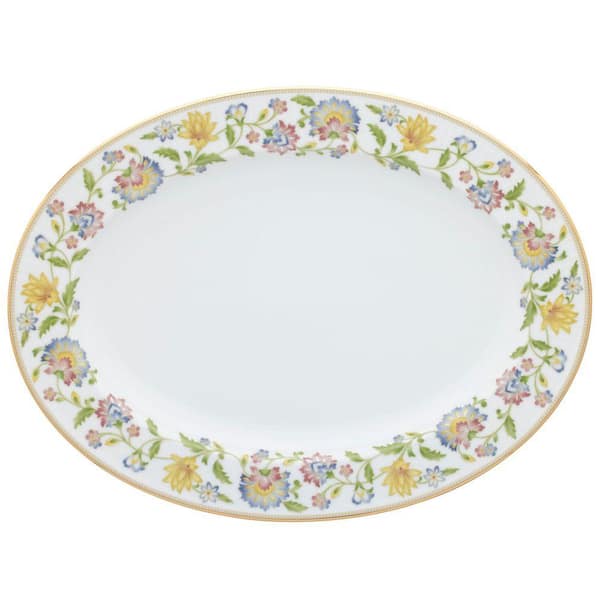 Tusker Garden 16 in. x 12 in. (Multi) Porcelain Platter
