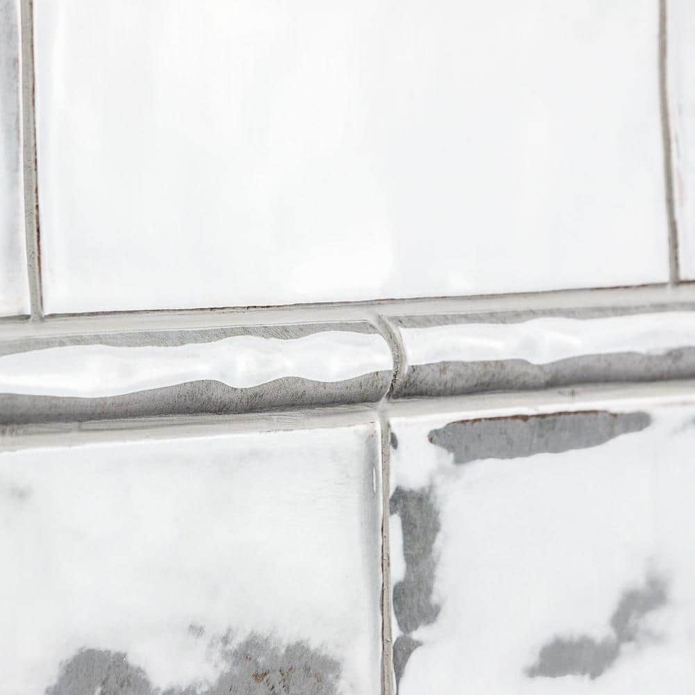 Gray Polished Ceramic Quarter Round Tile Trim 1x12