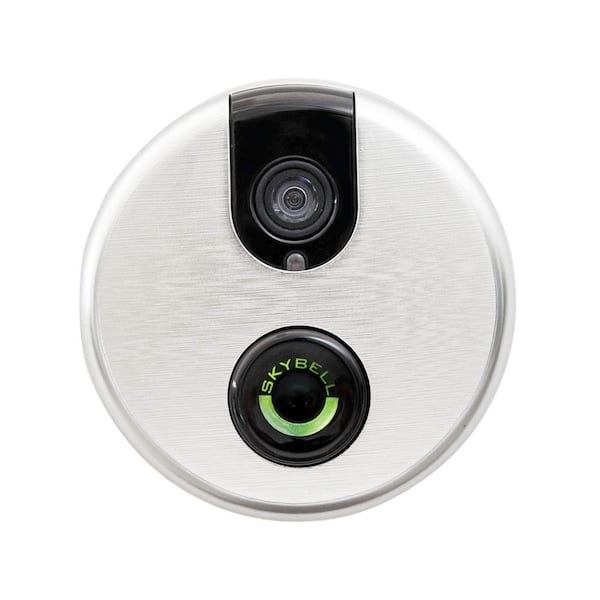 SKYBELL Wi-Fi Video Door Bell Lighted Push Button - Silver