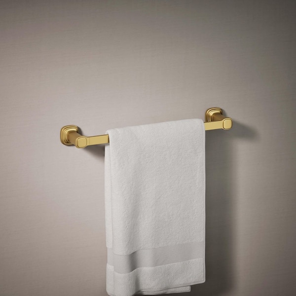 Numista 18 in. Towel Bar in Vibrant Brushed Moderne Brass