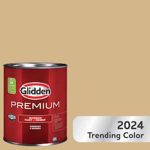 Glidden Premium 1 gal. PPG1107-6 Glorious Gold Flat Interior Latex Paint  PPG1107-6P-01F - The Home Depot