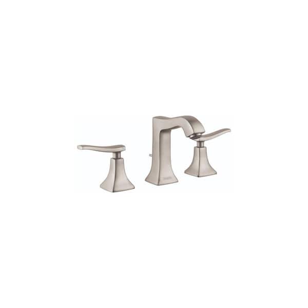 Hansgrohe Metris C 8 in. Widespread Double Handle Bathroom Faucet  in Brushed Nickel