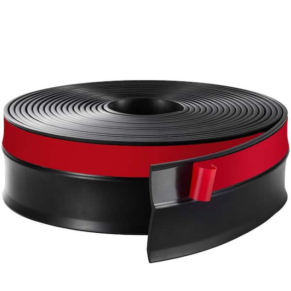 Garage Door Seal Top and Door Bottom Seals, 2.36 x 7.08 20 ft. Universal Weather Stripping Replacement Soft Black