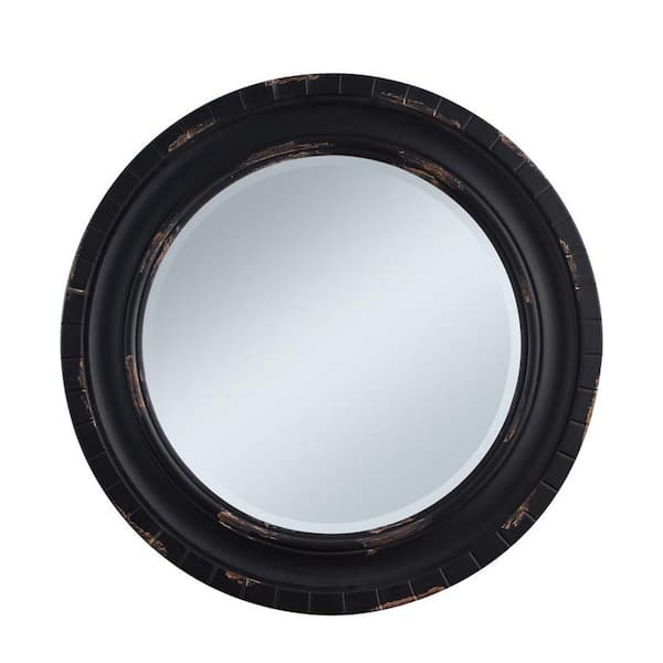 Unbranded 31.4 in. H x 31.4 in. W Classic Round Decorative Mirror