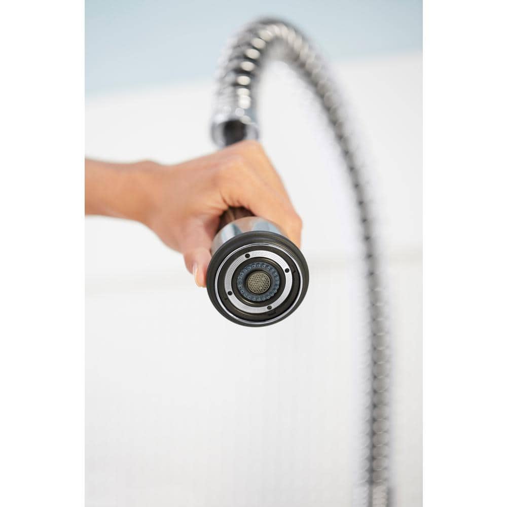 Matte Black Semi-Professional Kitchen Faucet with Pull-Down Spray