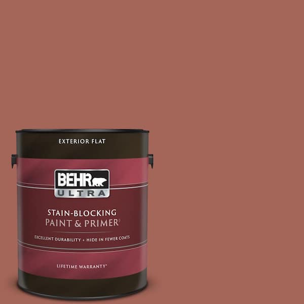 BEHR ULTRA 1 gal. Home Decorators Collection #HDC-CL-08 Sun Baked Earth Flat Exterior Paint & Primer