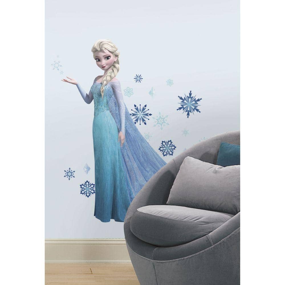 RoomMates 5 in. x 19 in. Frozen Elsa Peel and Stick Giant Wall